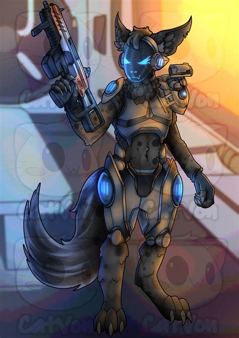 female protogen|ArtStation .